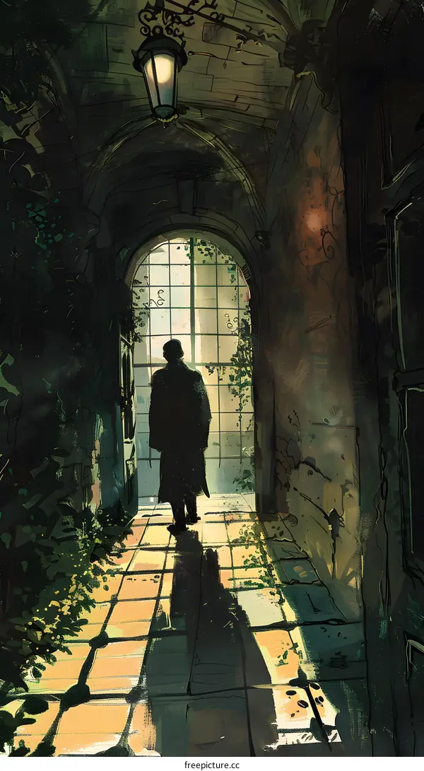 Man Standing In The Doorway Of An Old Building