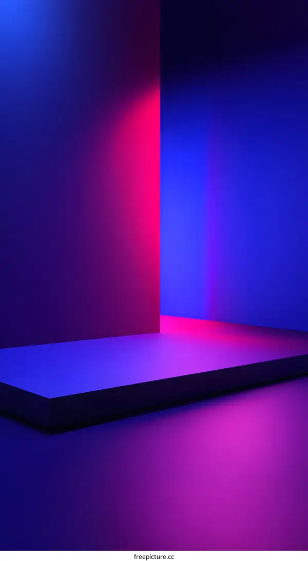 Abstract Neon Lights Background Minimalist Purple Pink Blue Color