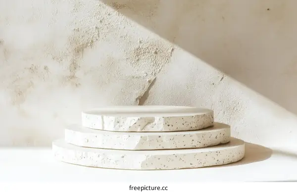 Minimalist Beige Display Stand