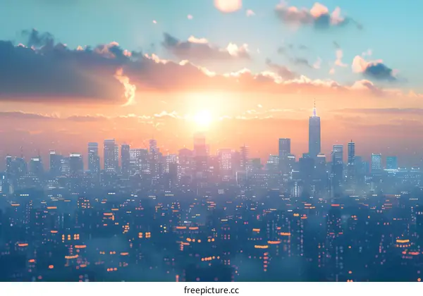 Cityscape at Sunset