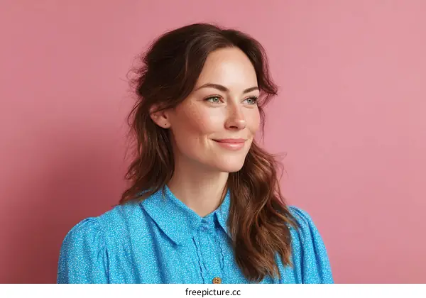 Portrait of a Woman in a Light Blue Blouse