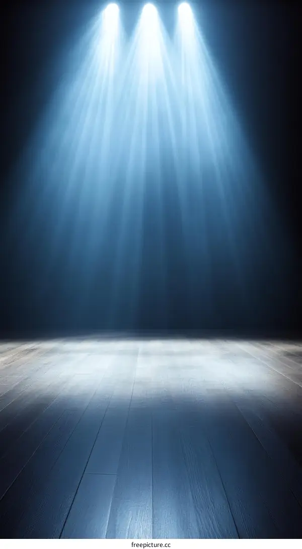 Spotlight Stage Wood Floor Background Image