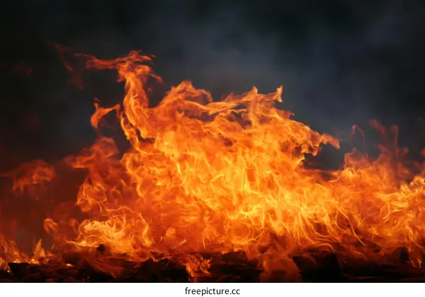 Fierce Flames Engulfing Darkness