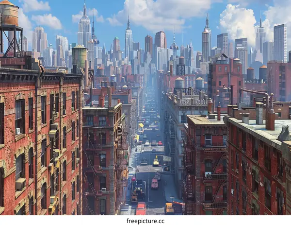 Urban Skyline Cityscape Illustration