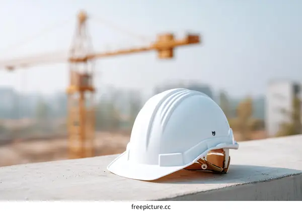 Construction Site Safety White Hard Hat