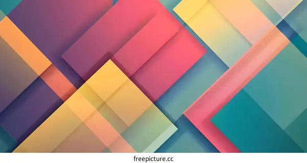 Abstract Geometric Background with Colorful Squares