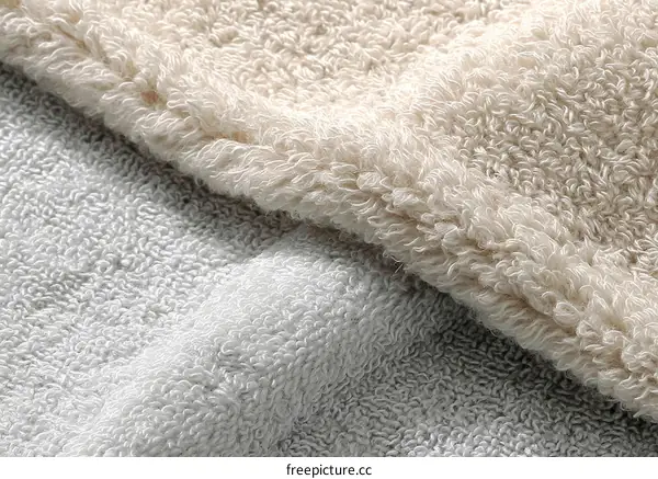 Close Up of Two Terry Cloth Towels