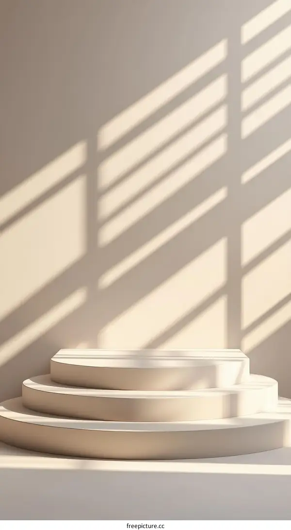 Beige Minimalist Product Showcase with Sunlight