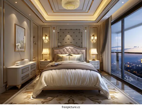 Luxury Bedroom with City View