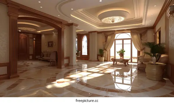 Spectacular European style luxury living room interior design