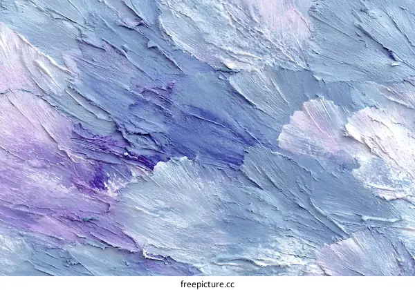 Abstract Texture Painting in Shades of Purple and Gray