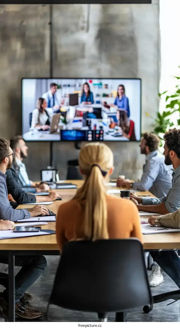 Business Meeting Conference Room Video Call