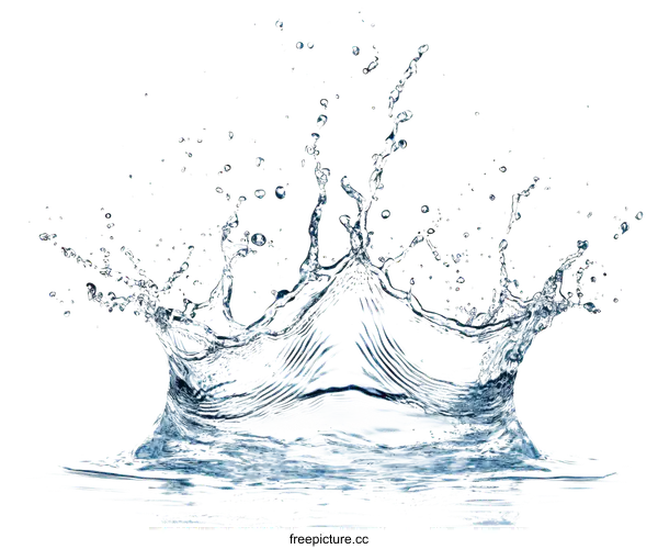 [Transparent Background PNG]Water Splashing Abstract Art