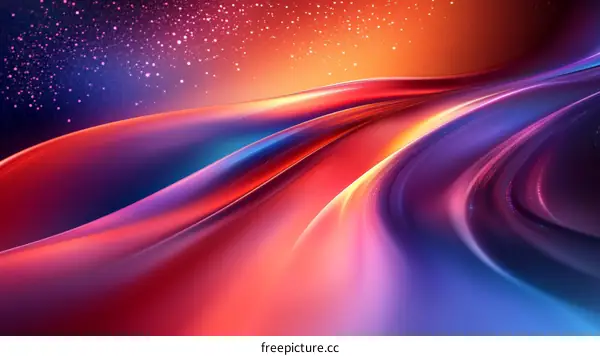 Abstract Colorful Flowing Lines Background