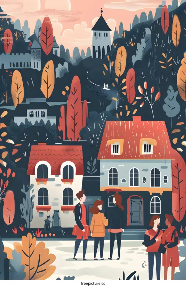 Autumn Village with Friends