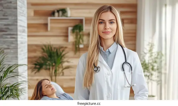 Female Doctor in a Modern Medical Setting