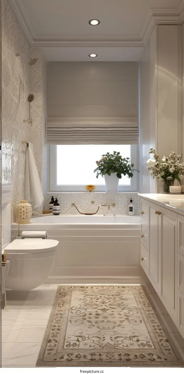 Elegant Beige Bathroom Interior Design