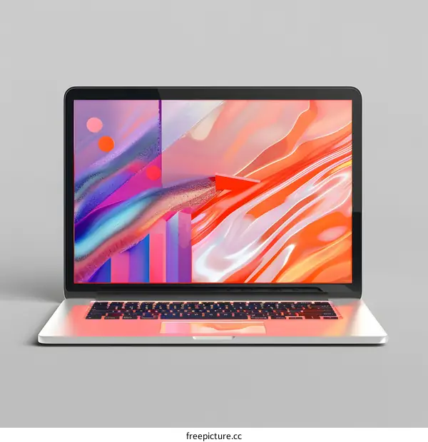 Abstract Colorful Laptop Screen Design