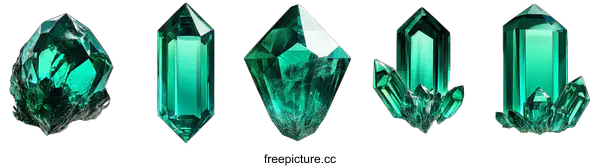 [Transparent Background PNG]Emerald Crystals Collection