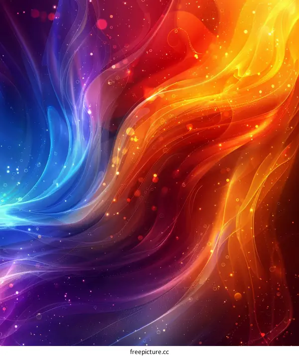 Abstract Colorful Flowing Lines Background