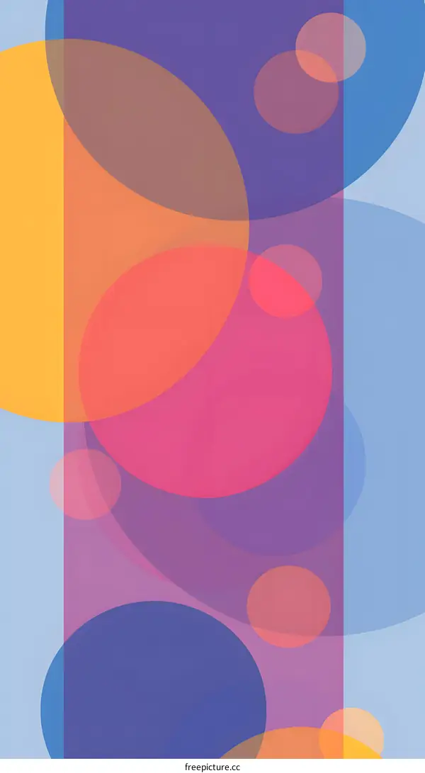 Abstract Background With Colorful Overlapping Circles