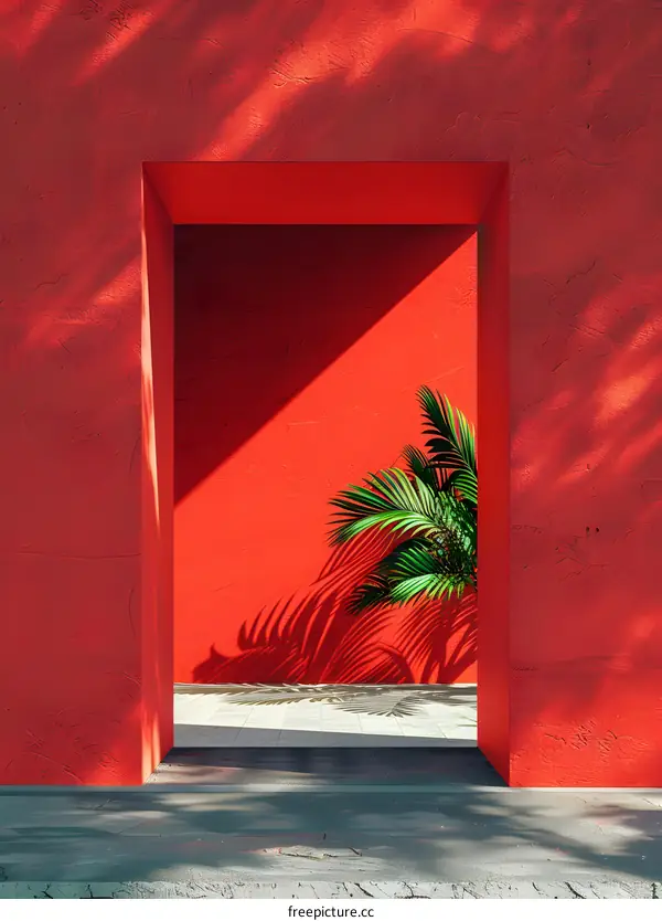 Sunlight shining through a doorway