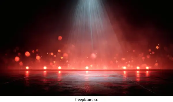 Red Light Stage Empty Studio Background