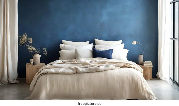 Bedroom Interior Design with Natural Linen Bedding