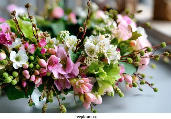 Beautiful Spring Floral Arrangement Wreath