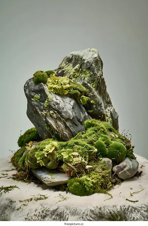 Close Up of Green Moss on Rocks