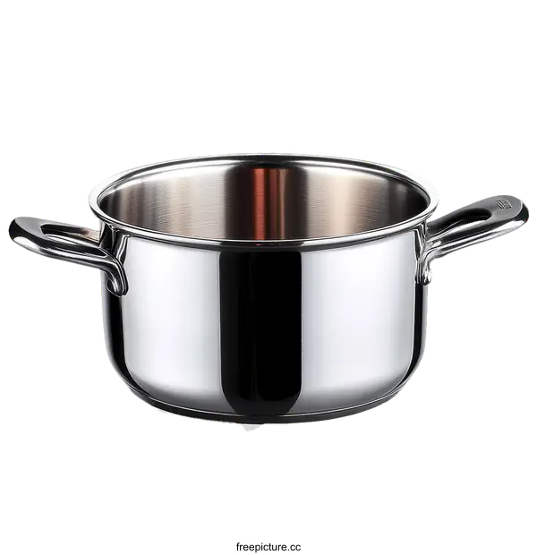 [Transparent Background PNG]Stainless Steel Pot with Handles