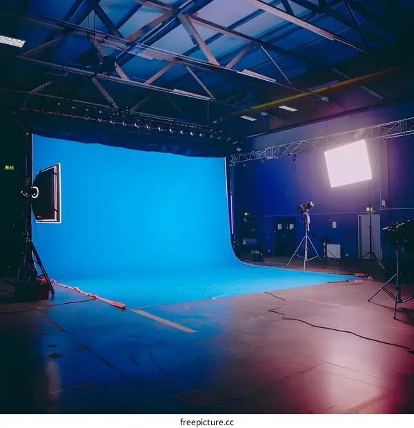 Blue Screen Studio Photography Setup
