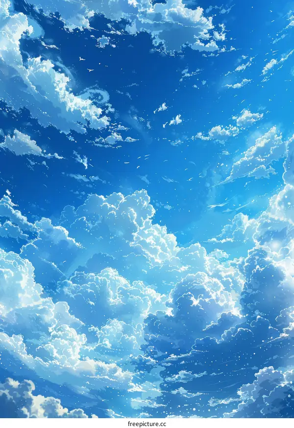 Blue sky and white clouds