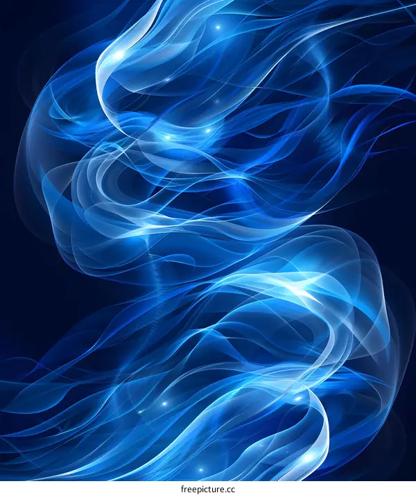 Blue Abstract Fractal Swirls