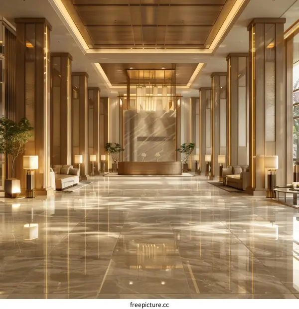Modern Hotel Lobby Design with Striking Architecture