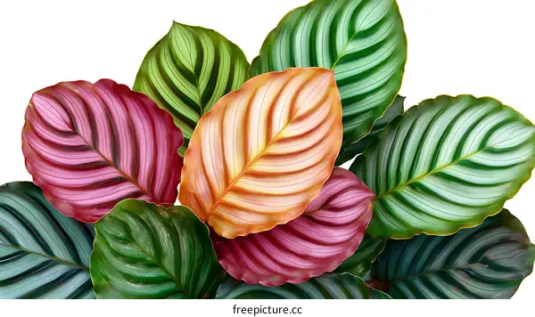 Colorful Caladium Leaves Arrangement