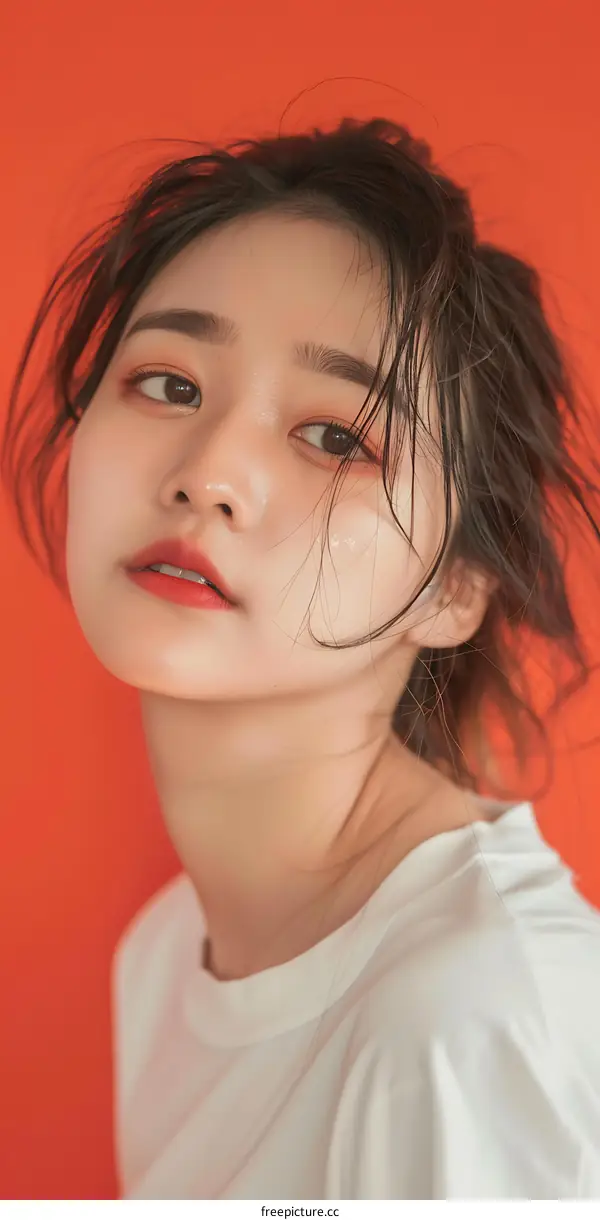 Closeup Portrait of an Asian Woman