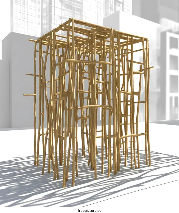 Wooden Structure Art Installation