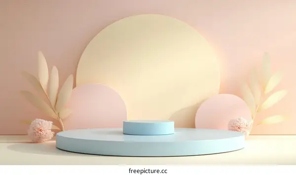 Pastel Colors Abstract Minimalist Display Podium