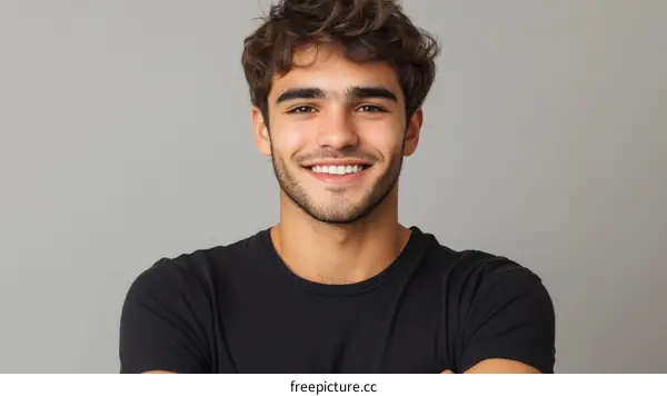 Portrait of a Smiling Young Man