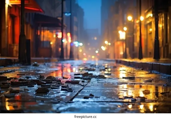 Rainy night in the city
