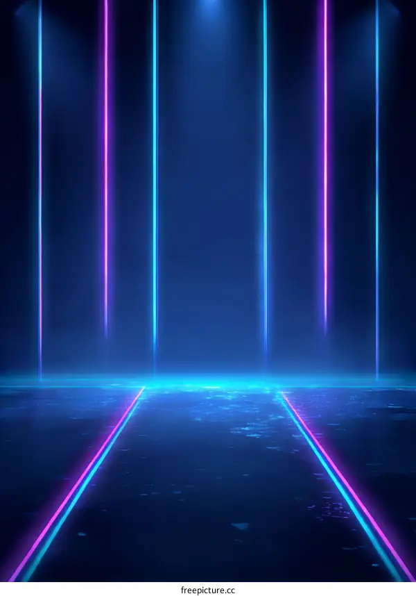 Neon Light Abstract Stage Studio Background