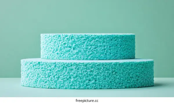 Teal  Geometric  Product Display  Stage  Abstract Illustration