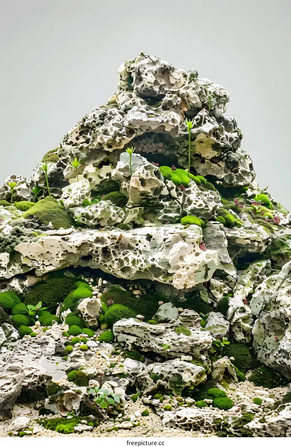 Close Up Of Moss Covered Rocks