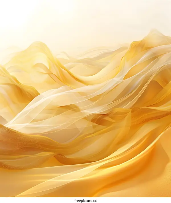Abstract Golden Fabric Waves Background