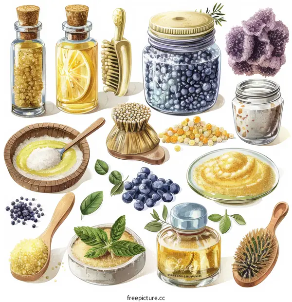 Watercolor Illustration for Spa Relaxation Products