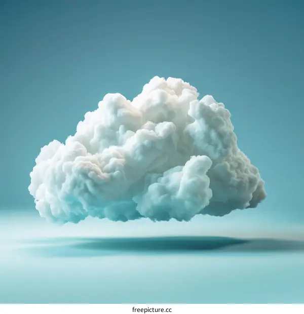 Soft, Fluffy White Cloud in a Blue Sky