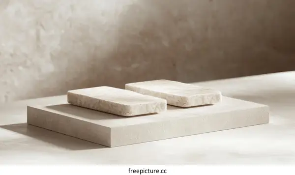 Beige Stone Display Platforms
