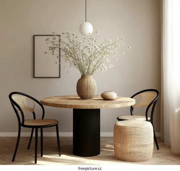 Modern Dining Room Interior Design Illustration