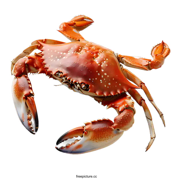 [Transparent Background PNG]Cooked Crab on White Background